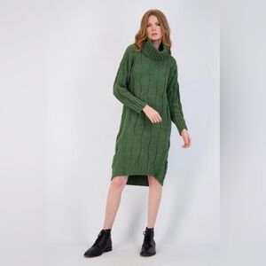 STITCHDROP Chenille Cable Knit Sweater Dress, Sz M